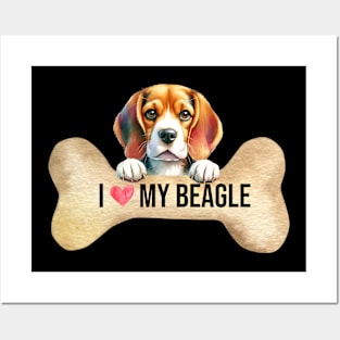 I Love My Beagle Posters and Art